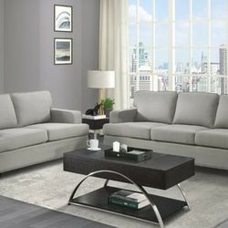 Elmont Khaki Sofa and Loveseat

