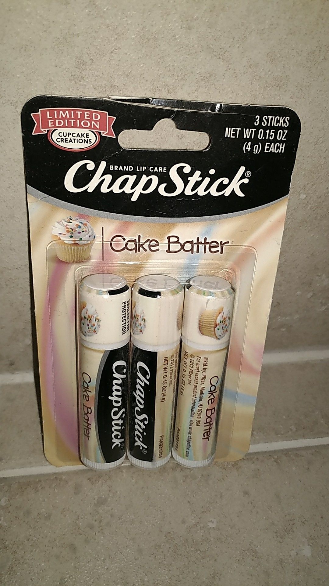 3 pack chap stick cake batter flavor