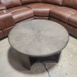 3 Pc Grsy  Coffee Table Set With Console Table (New)