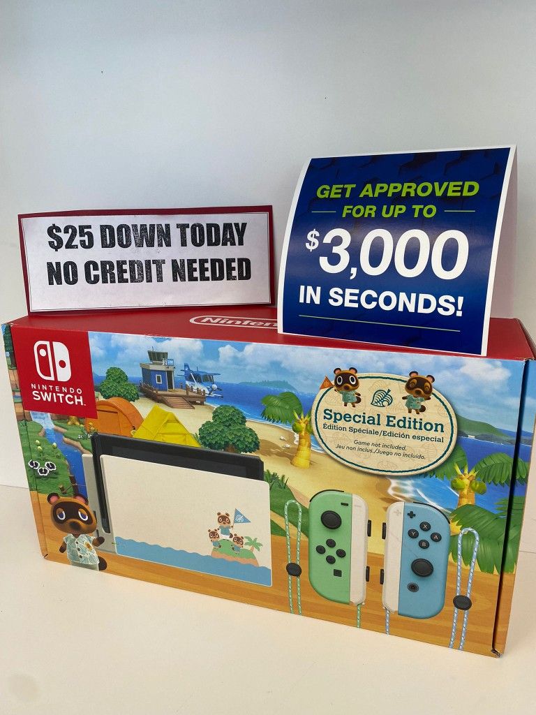 Nintendo Switch V2 Animal Crossing Edition New-$25 To Take It Home Today 