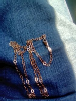 18 KP chain link necklace
