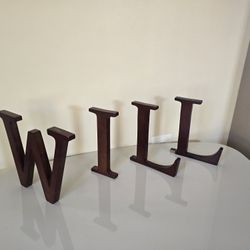 Decorative Wooden Letter Sign (Will)