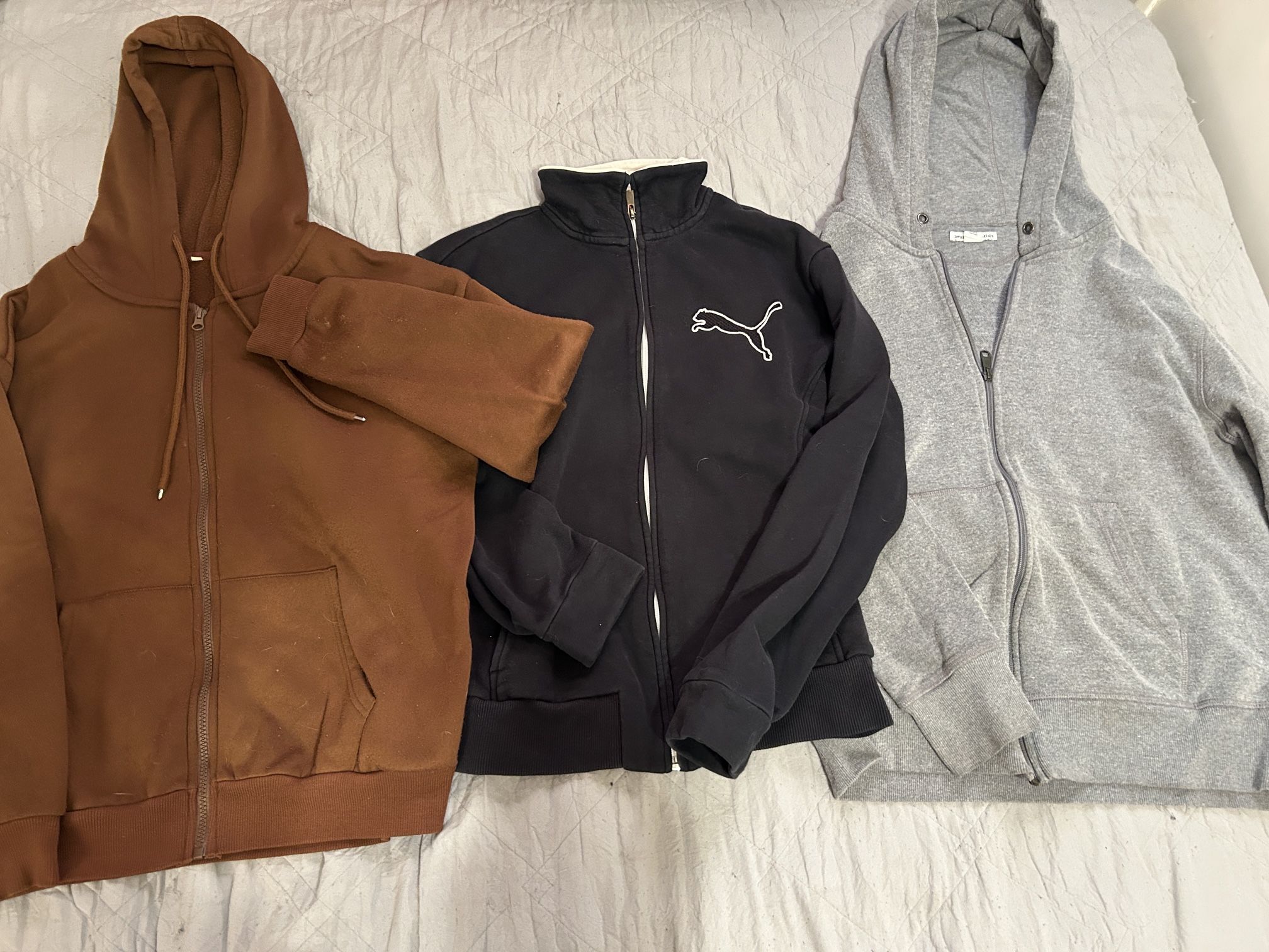 Bundle Of Three Zip Up Jackets