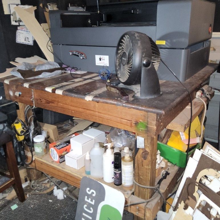 Xtool p2 55watt co2 tabletop laser warranty riser conveyor rotary supplies table bundle 5300 obo