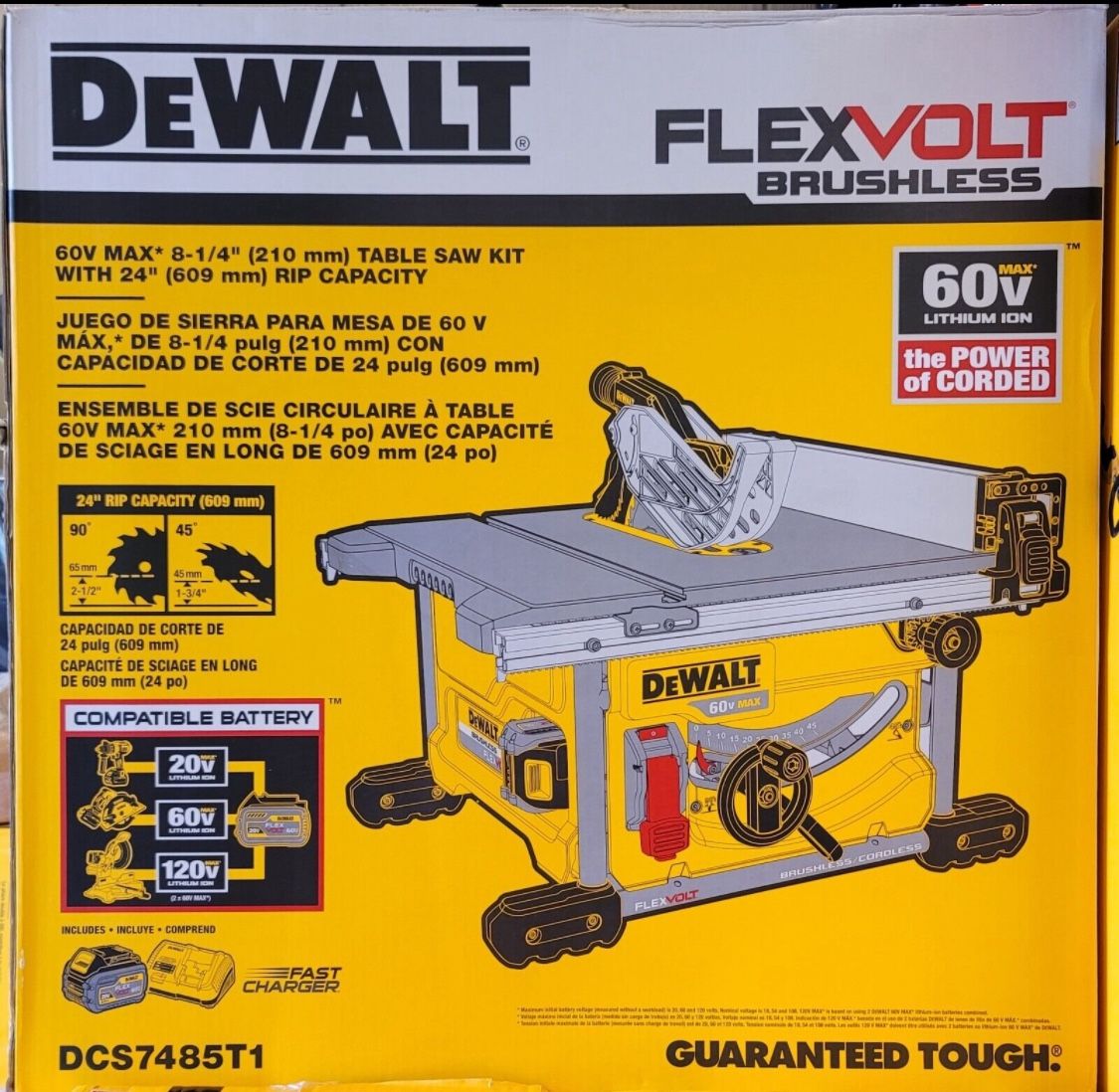 DCS7485T1 DEWALT Brushless Table Saw