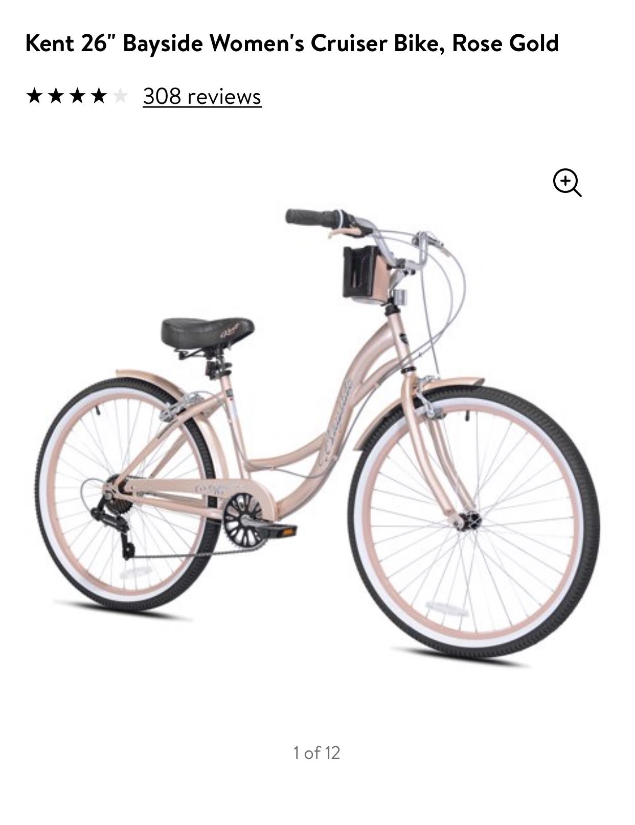 Kent 26 “ Bayside women’s cruiser bike, rose gold