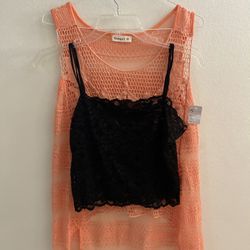 Bundles (2) Ginger G lace top& lace crop top