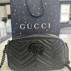 Gucci Marmont Black with Black Hardware