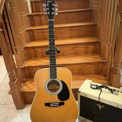 Esteban Acoustic Electric AL100 (Mint) W/ Epiphone Regent Acoustic Amp