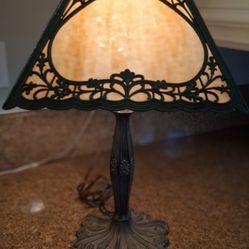 Slag Glass Lamp Antique