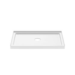 PROFLO PFSBA4836 48x36 Shower Base White Center Drain Low Profile Shower Pan Bathroom