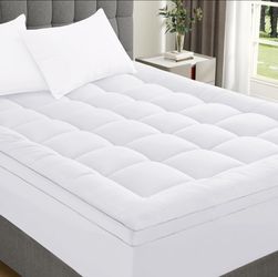 3 inches king White Quilted Mattress Topper