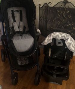 Evenflo Pivot Modular Travel System with SafeMax Infant Car Seat with Anti-Rebound bar