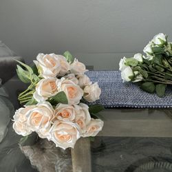 NEW 18 long stem silk roses - light coral