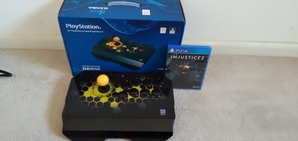 Injustice 2 and Qanba Drone Fight Stick PS4