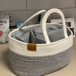 Grey Diaper Caddy 