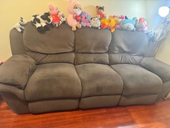 Dark brown Reclining 3-Seat Sofa