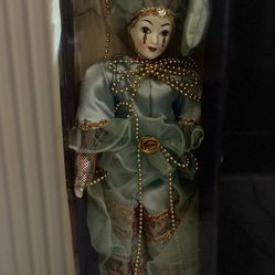 Mardi Gras collectible Porcelain doll 