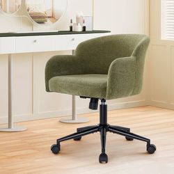 Desk Chair,Criss Cross Chair with Wheels and Arms,Modern Vanity Chair,Height Adjustable Ergonomic Swivel Office Chair