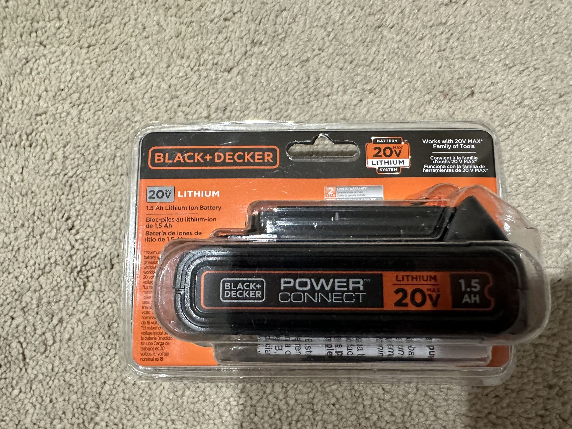 Black and Decker 20v 1.5ah