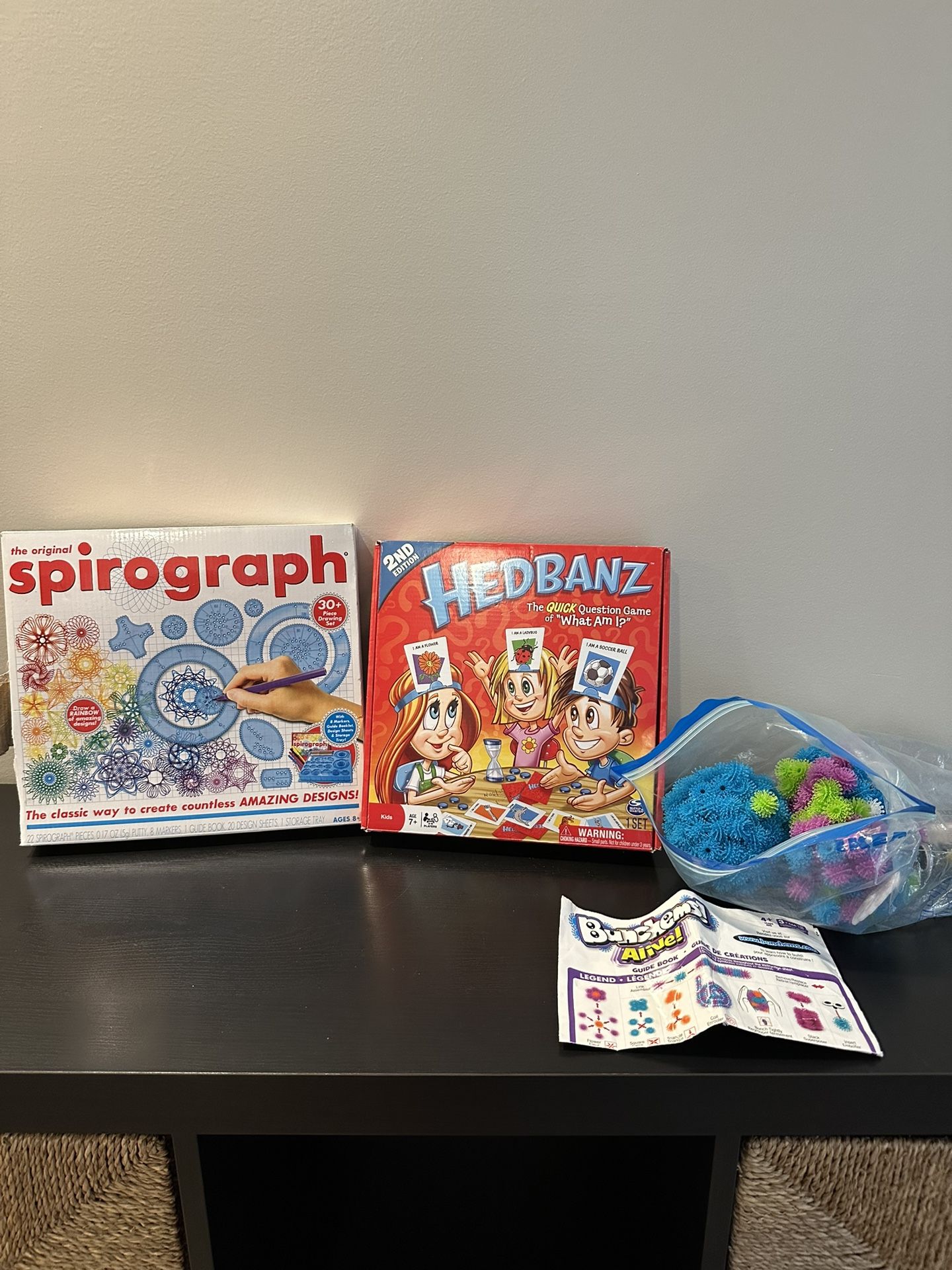 Kids Games & Activities: Headbanz, Bunchems! Alive, & Spirograph $15 For All
