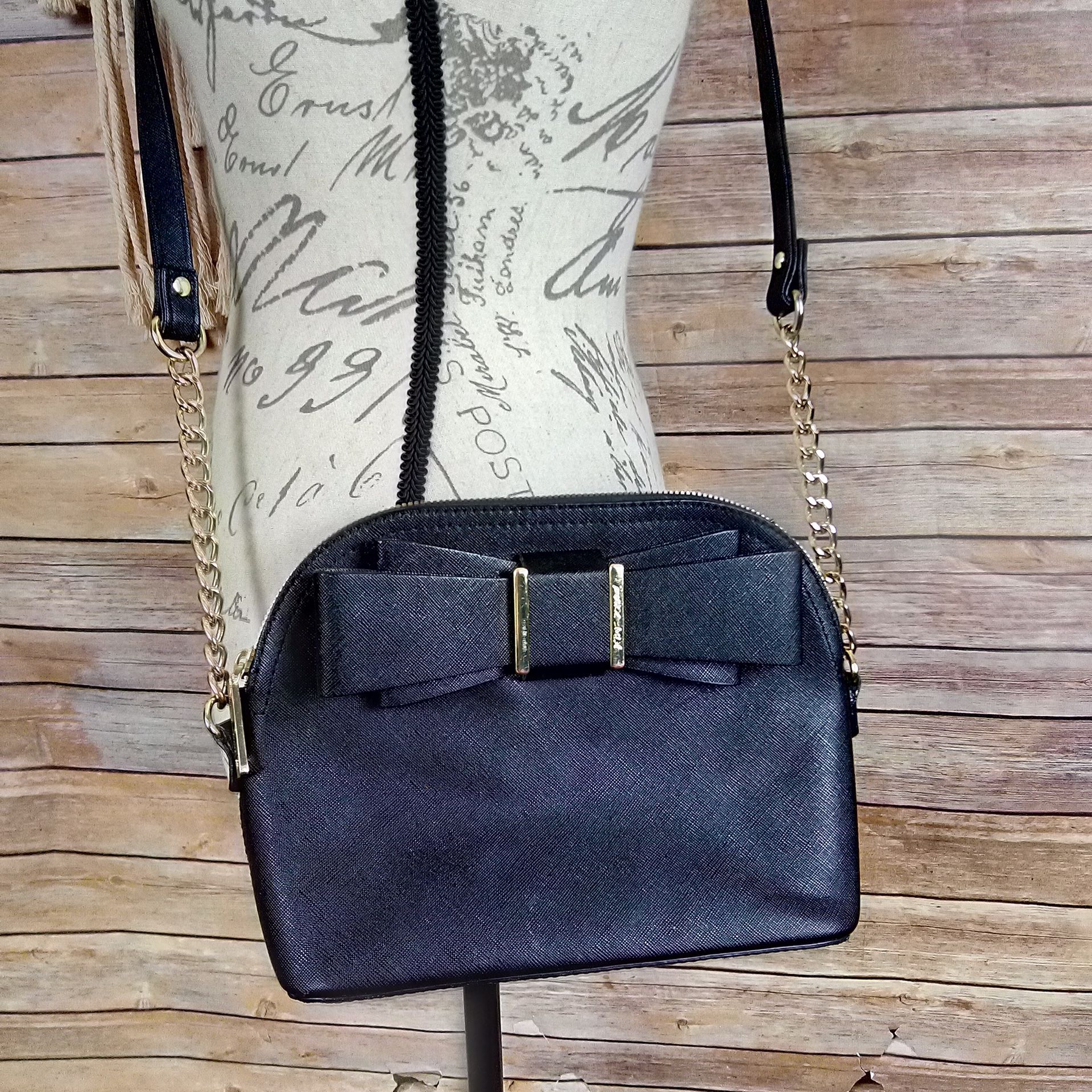 Betsey Johnson | Faux Leather Bow Crossbody Bag