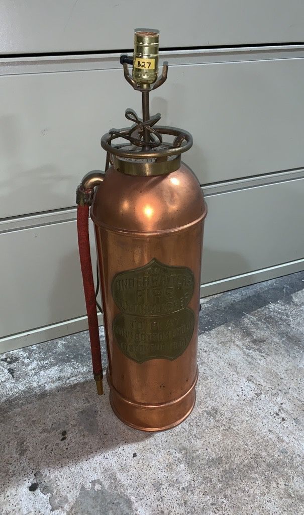 Antique Copper Fire Extinguisher Lamp
