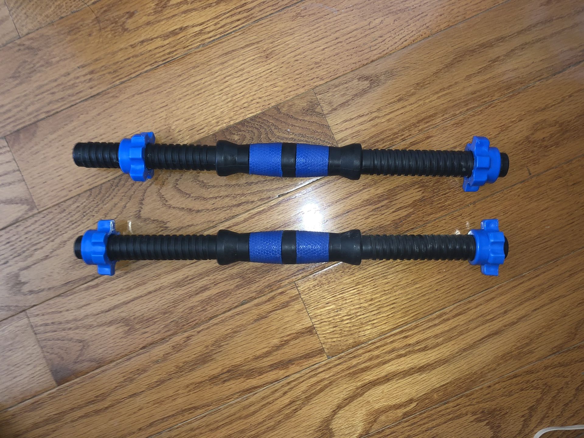 Dumbbell handles for 1” weight plates