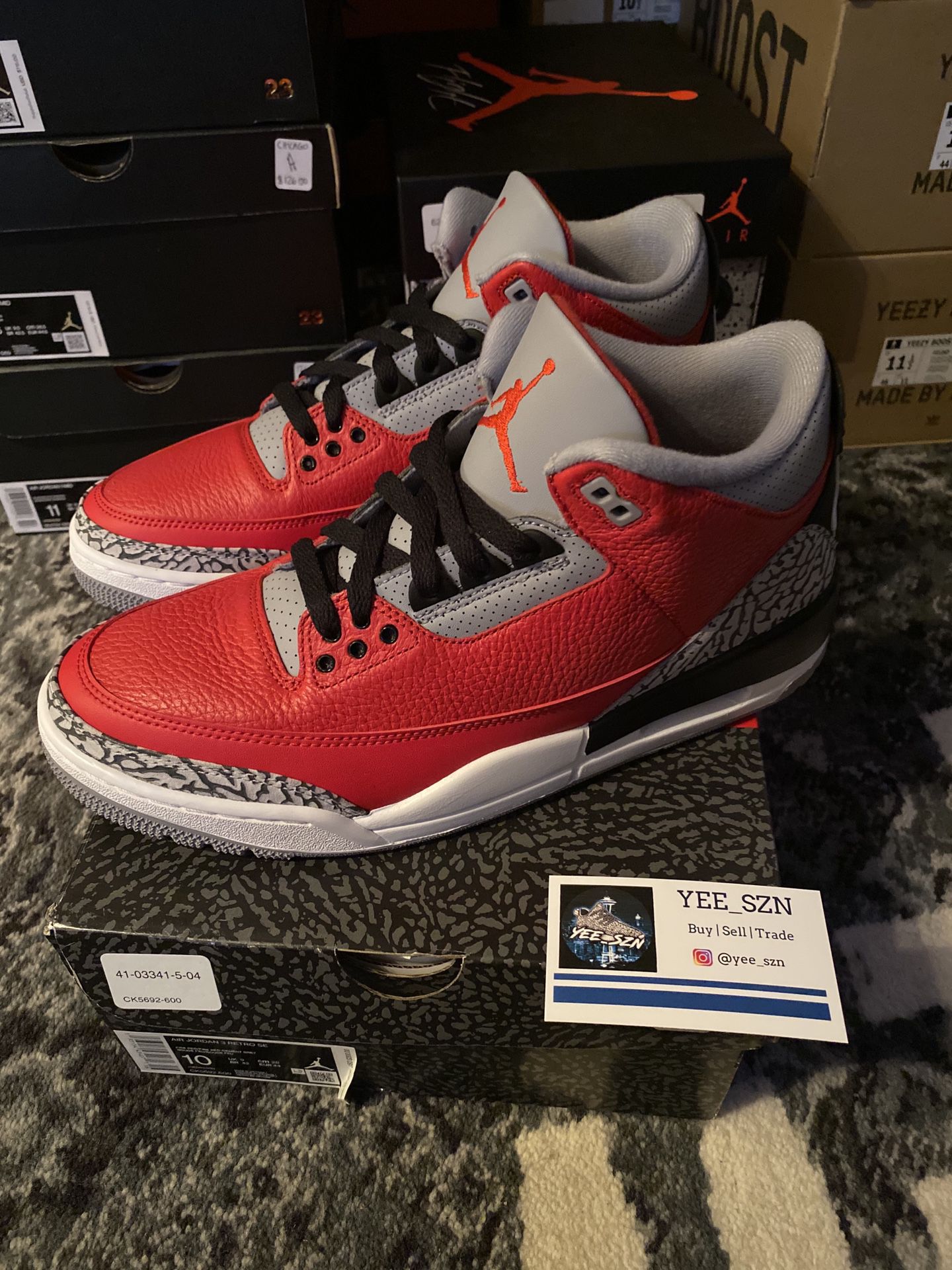 Nike air Jordan 3 fire red size 10 ds $240