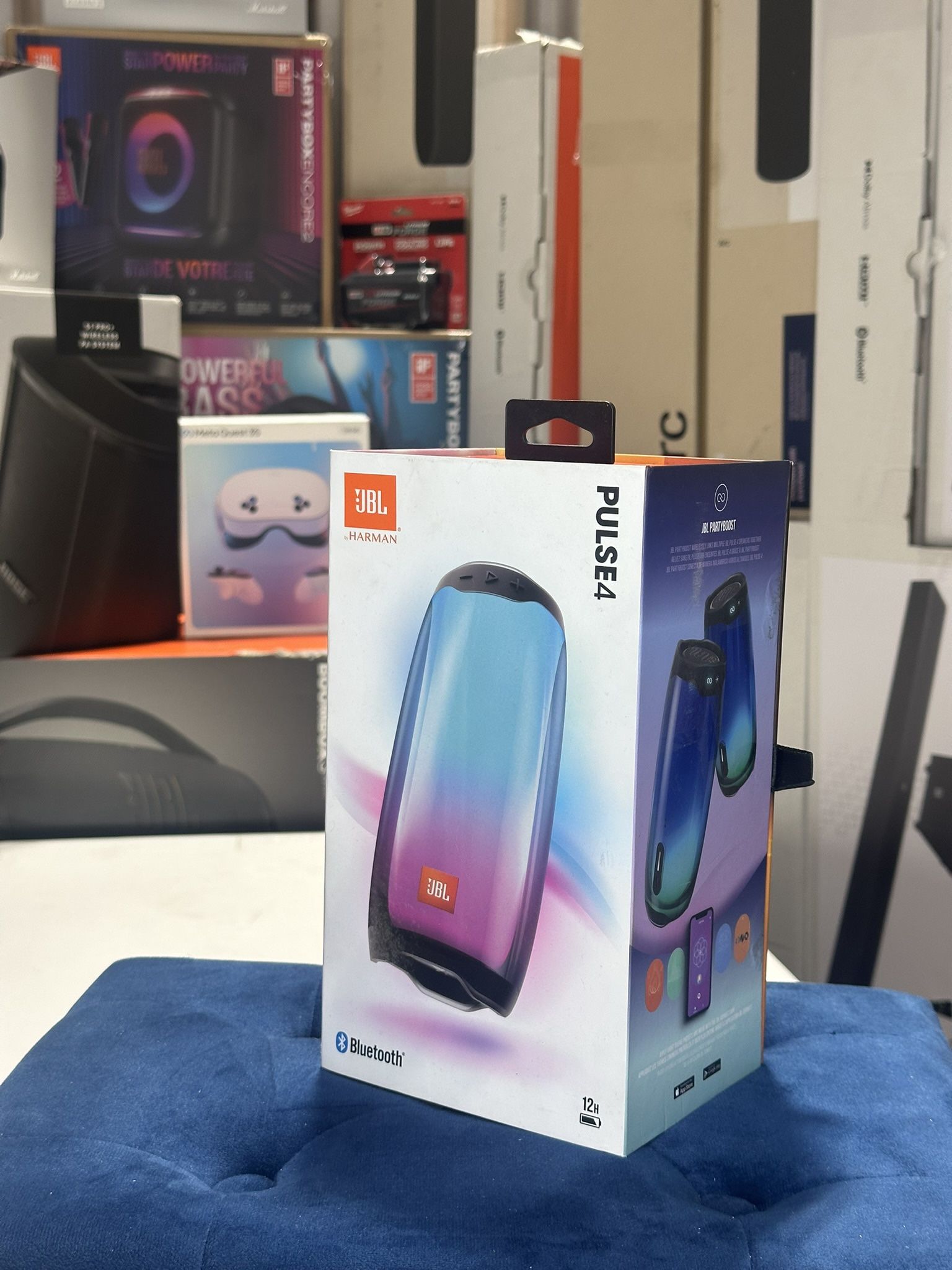 JBL Pulse 4 Waterproof Portable Bluetooth Speaker With Built-in Light Show