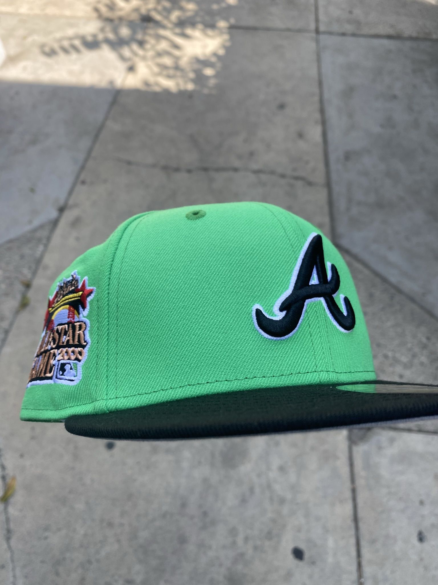 NEW ERA HAT CLUB EXCLUSIVE ATALANTA BRAVES APPLE JACKS CEREAL PACK 2 TONE FITTED HAT LIMITED & RARE