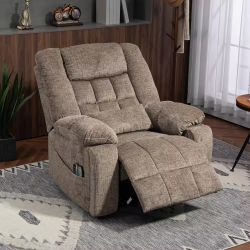 New 27in Extra Wide Recliner Chair Lazy sofa. For Oversized Power Lift Chair with Heat and Massage 