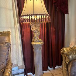 Italian Columns Angel Tall Lamp