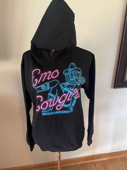 official Megan Moroney Emo Cowgirl Sweatshirt in black.- Adult Small