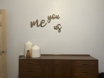 “You Me Us” Wood Hanging Signs 