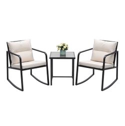Patio Furnitures (rocking Chair And A Table)