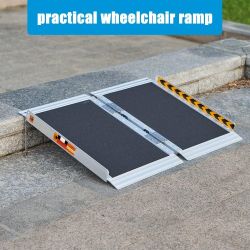 2ft Ramp Wheelchair Ramp, Non-Skid Aluminum Handicap Ramp