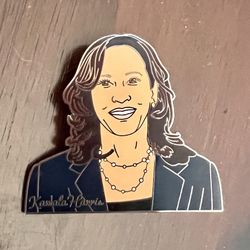 Kamala Harris Metal Pin (2” wide x 1.75” tall)