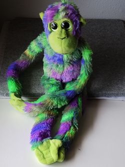The Petting Zoo Monkey Stuffed Animals, Plush Toys for Girls and Boys, Monkey Plush Toy, Tie Dye -20 inch Green & Purple