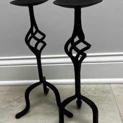 Wrought Iron Candle Holders