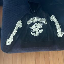 Black and White Hellstar Hoodie Medium