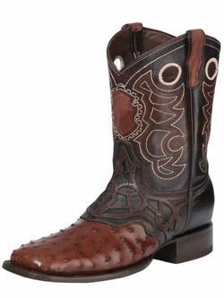 Bota rodeo original avestruz exótica