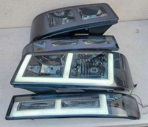 03-23 Express Savana Headlights Faros Calaveras Micas Luces