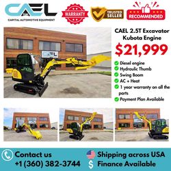 WHOLESALE PRICE BRAND NEW 2.5T MINI EXCAVATOR Kubota Engine