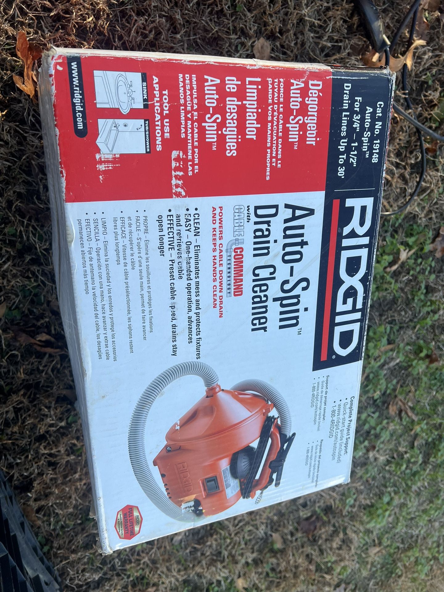 Ridgid Auto Spin Drain Cleaner 