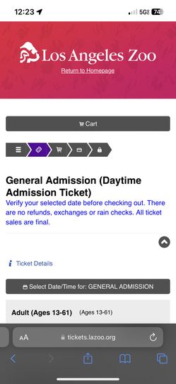 LOS ANGELES ZOO TIX **HALF OFF**