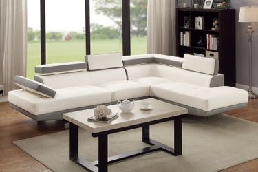 New white and gray sofa sectional