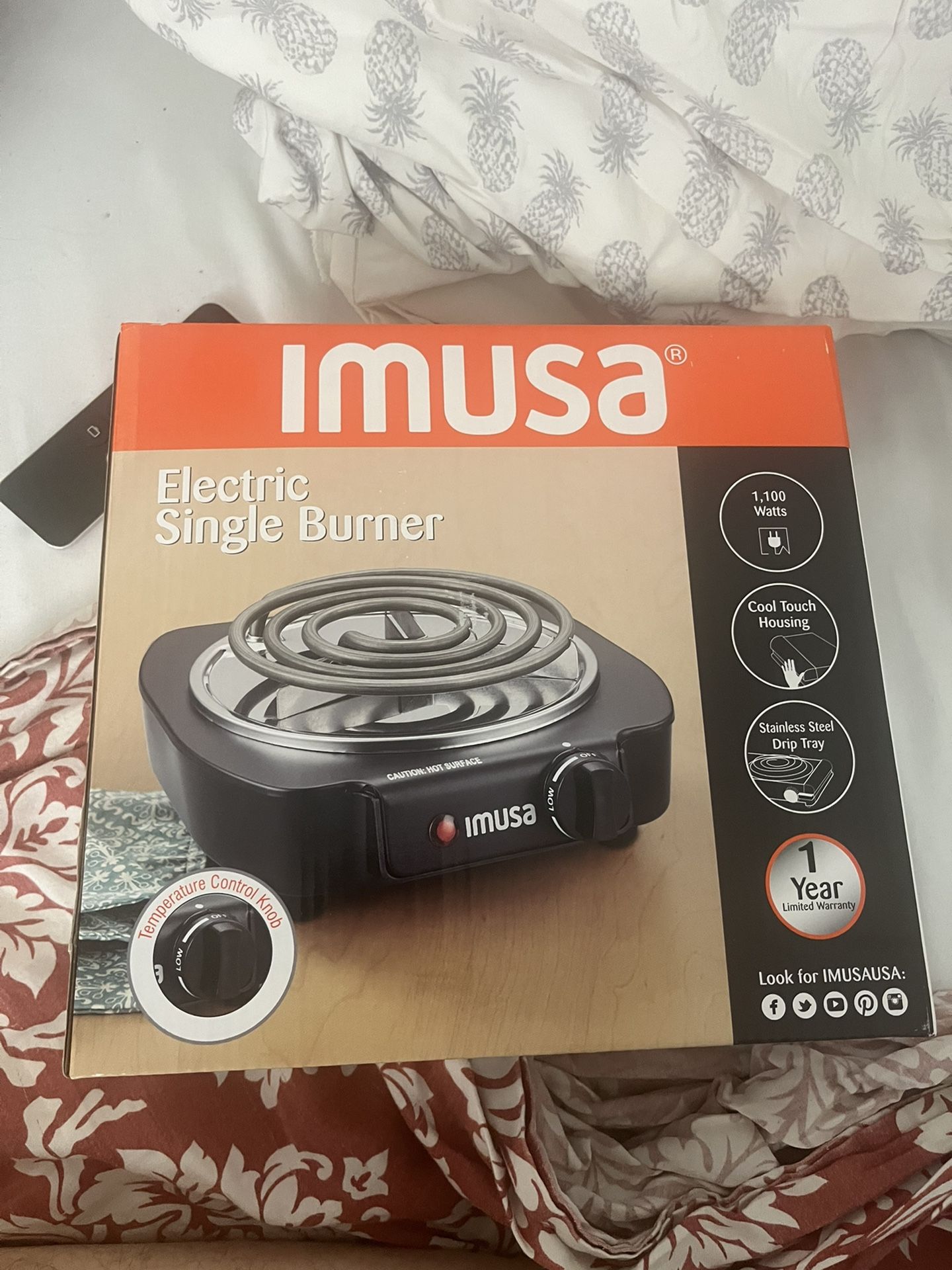 Imusa Electric Single Burner New