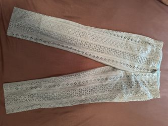 Eyelet Lace Statement Trousers 