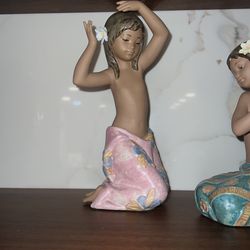 Lladro Gres Tropical FLOWER Island Girls